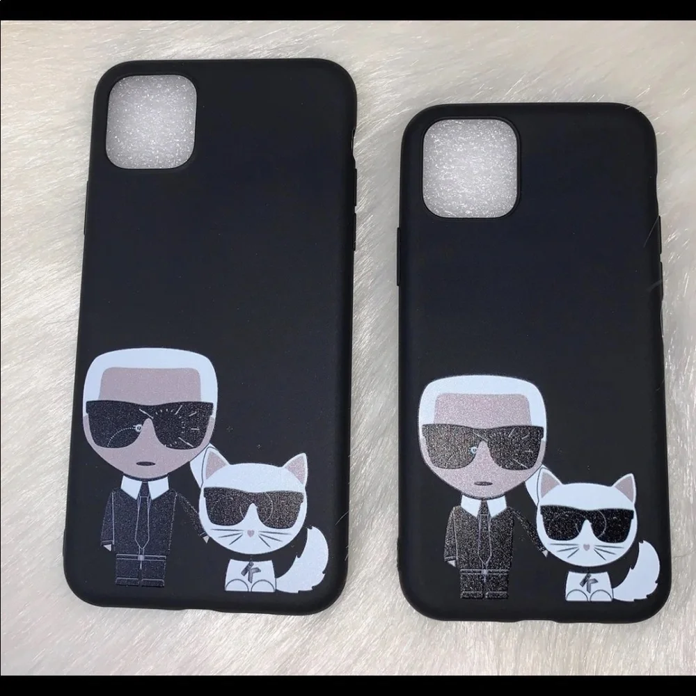 IPHONE 11 PRO MATTE BLACK KARL & CHOUPETTE IPHONE 11 PRO CASE